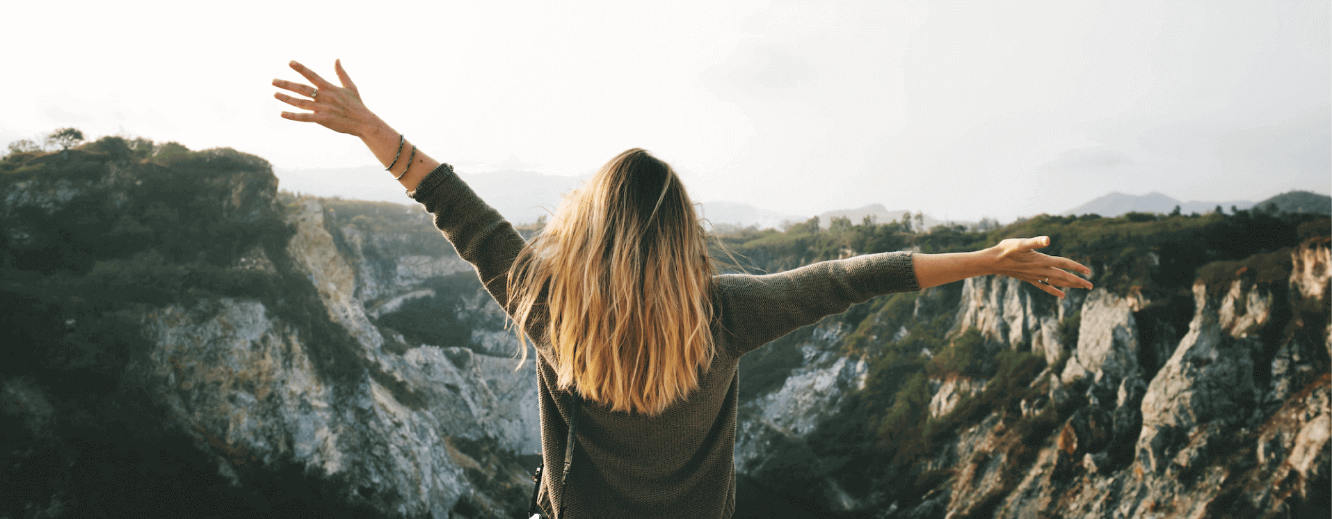 girl on mountain top